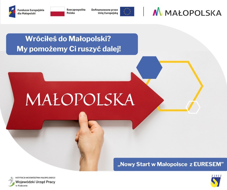Zdjęcie artykułu Trwa rekrutacja do Projektu: „Nowy start w Małopolsce z EURESem