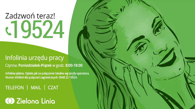 Obraz logotypu Zielonej Linii będący łączem do infolinii