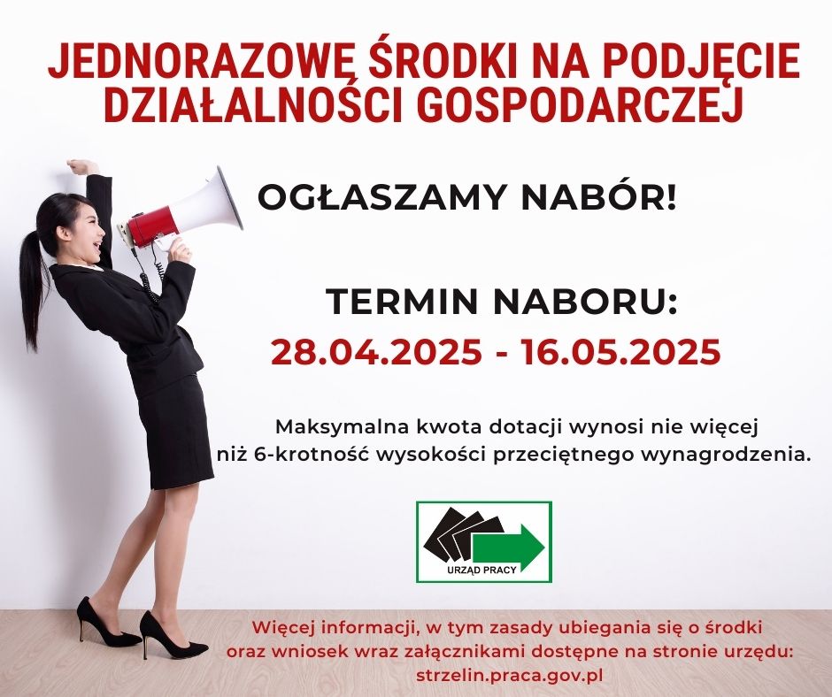 Zdjęcie artykułu Nabór wniosków o jednorazowe środki na podjęcie działalności gospodarczej 2025