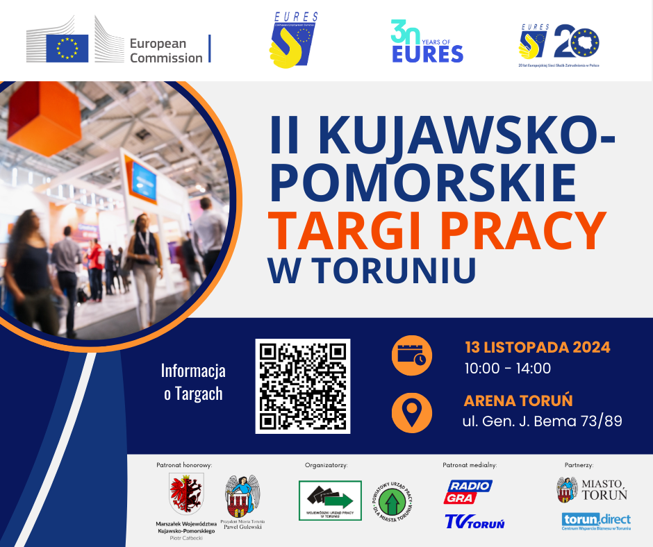 Zaprosenie na II Kujawsko-Pomorskie Targi Pracy w Toruniu