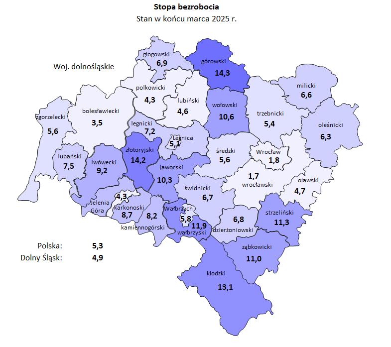 Zdjęcie artykułu Informacja o sytuacji na rynku pracy w woj. Dolnośląskim w Marcu 2025 roku.