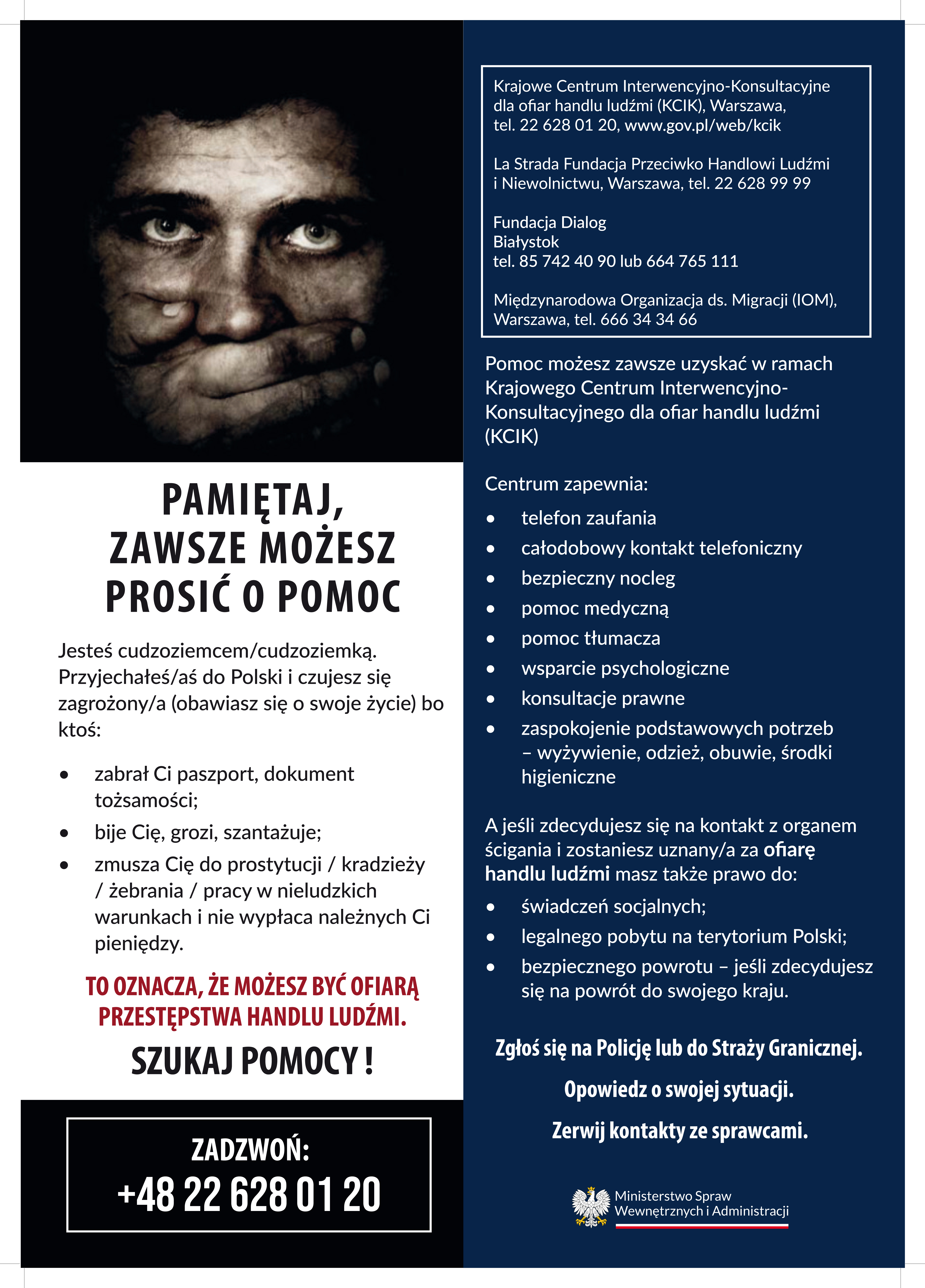 ulotka handel ludzmi