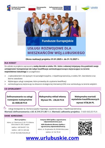 Zdjęcie artykułu "Usługi rozwojowe dla mieszkańców województwa lubuskiego"