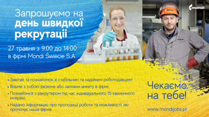 Zdjęcie artykułu Dzień Szybkiej Rekrutacji w Mondi Świecie S.A. dla obywateli Ukrainy