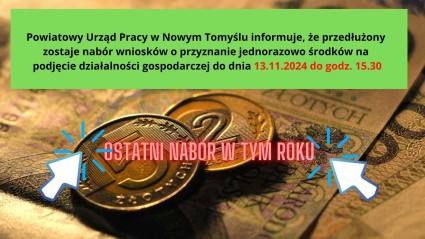Zdjęcie artykułu Przedłużony nabór wniosków o przyznanie jednorazowo środków na podjęcie działalności gospodarczej